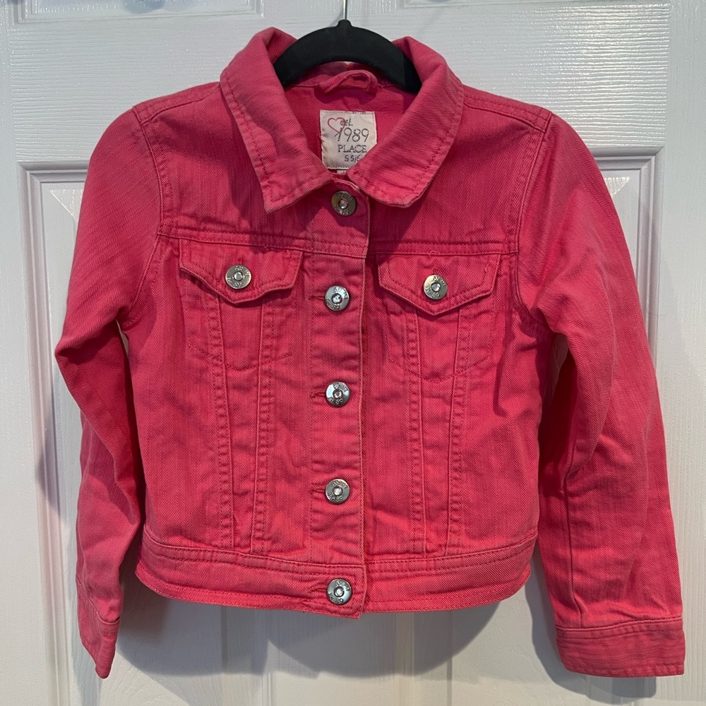 Girls Pink Denim Jacket